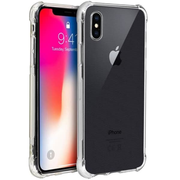 Skyddsskal - Akashi - iPhone X/XS - Silikon gel - Förstärkta hörn - Transparent