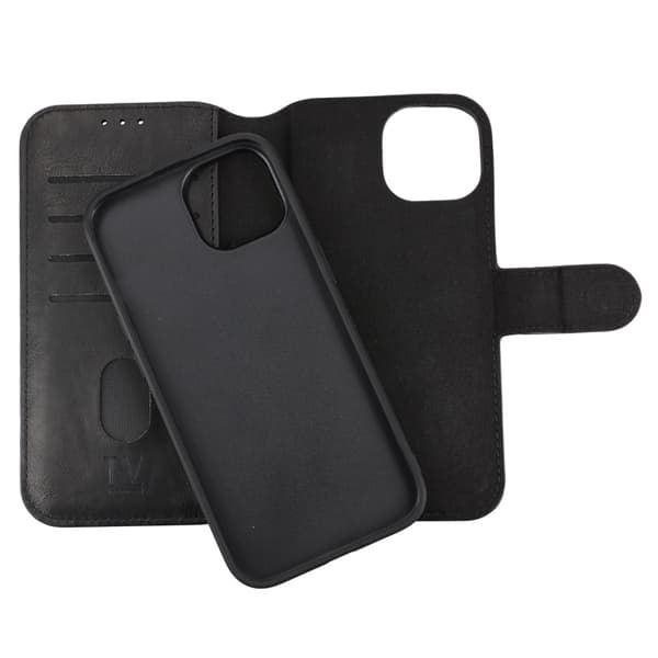 iPhone 15 Plånboksfodral Magnet Rvelon - Svart