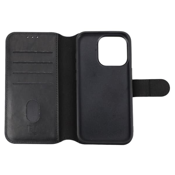 iPhone 15 Pro Plånboksfodral Magnet Rvelon - Svart