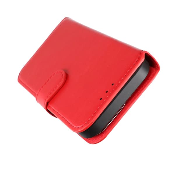 iPhone 15 Pro Plånboksfodral Magnet Rvelon - Röd