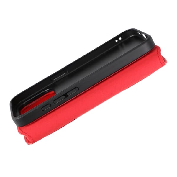 iPhone 15 Pro Plånboksfodral Magnet Rvelon - Röd