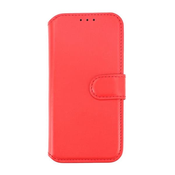 iPhone 15 Pro Plånboksfodral Läder Rvelon - Röd