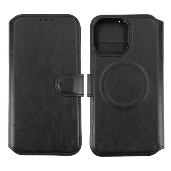 iPhone 15 Pro Max Plånboksfodral Extra Kortfack Rvelon - Svart