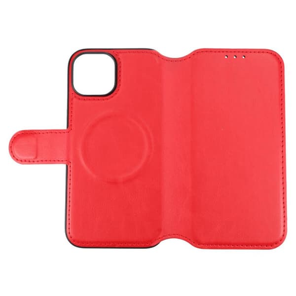 iPhone 15 Plånboksfodral Extra Kortfack Rvelon - Röd