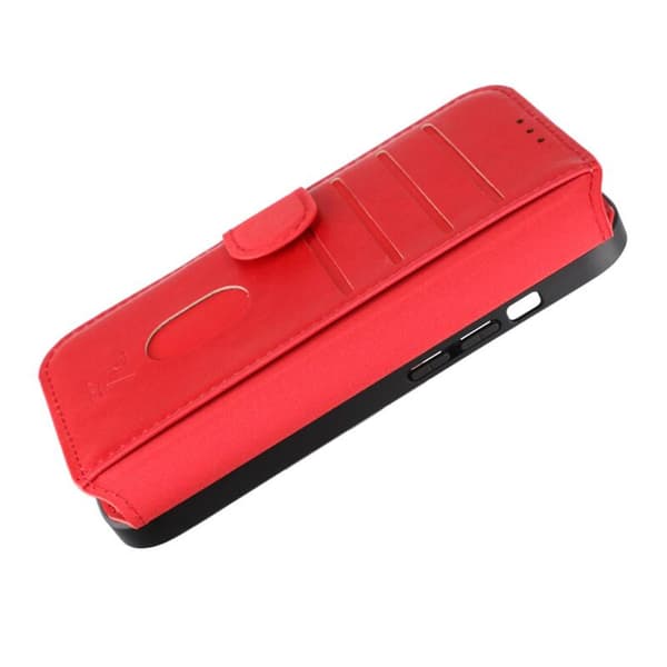 iPhone 15 Plånboksfodral Extra Kortfack Rvelon - Röd