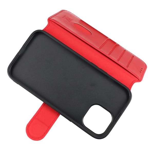 iPhone 15 Plånboksfodral Extra Kortfack Rvelon - Röd