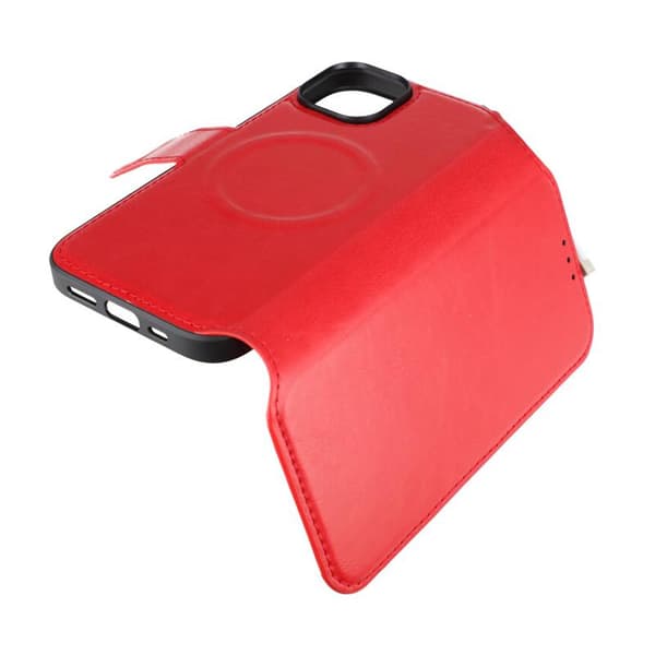 iPhone 15 Plånboksfodral Extra Kortfack Rvelon - Röd