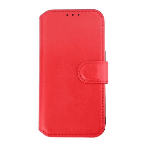 iPhone 15 Pro Plånboksfodral Extra Kortfack Rvelon - Röd