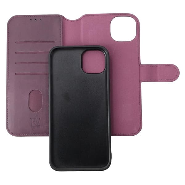 iPhone 15 Plus Plånboksfodral Magnet Rvelon - Lila