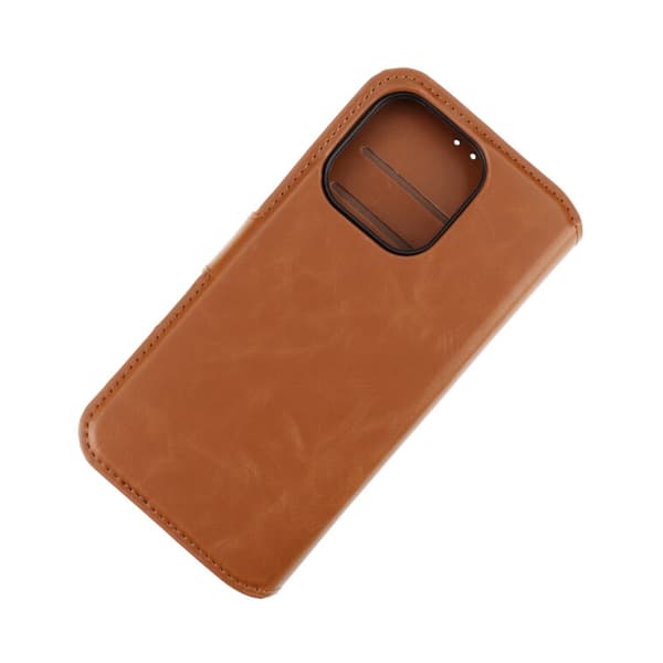 iPhone 15 Pro Plånboksfodral Magnet Rvelon - Brun