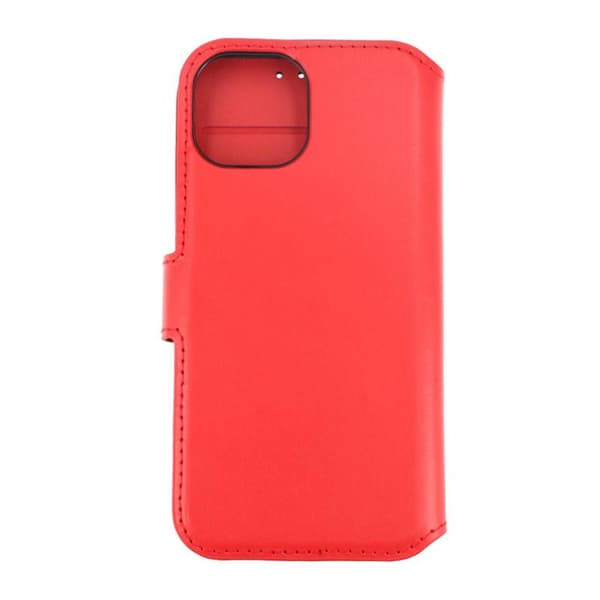iPhone 15 Plånboksfodral Läder Rvelon - Röd