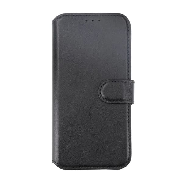 iPhone 15 Plånboksfodral Läder Rvelon - Svart