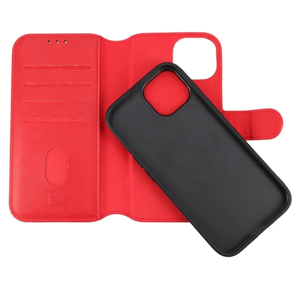 iPhone 15 Plånboksfodral Magnet Rvelon - Röd