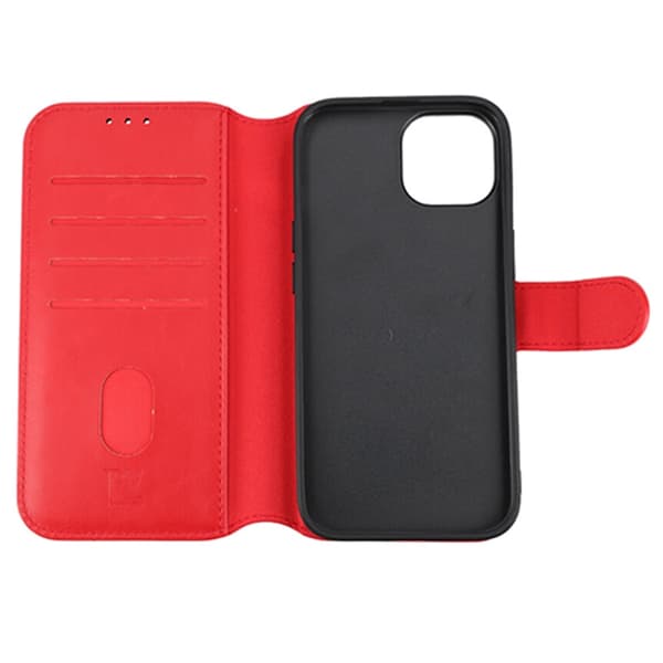 iPhone 15 Plånboksfodral Magnet Rvelon - Röd