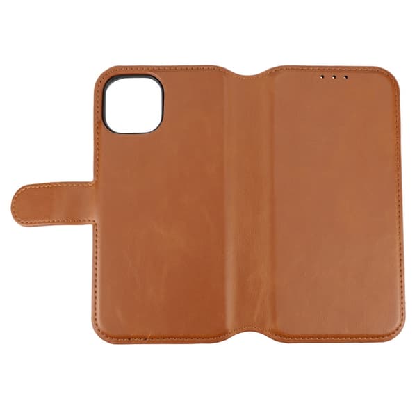 iPhone 15 Plånboksfodral Magnet Rvelon - Brun