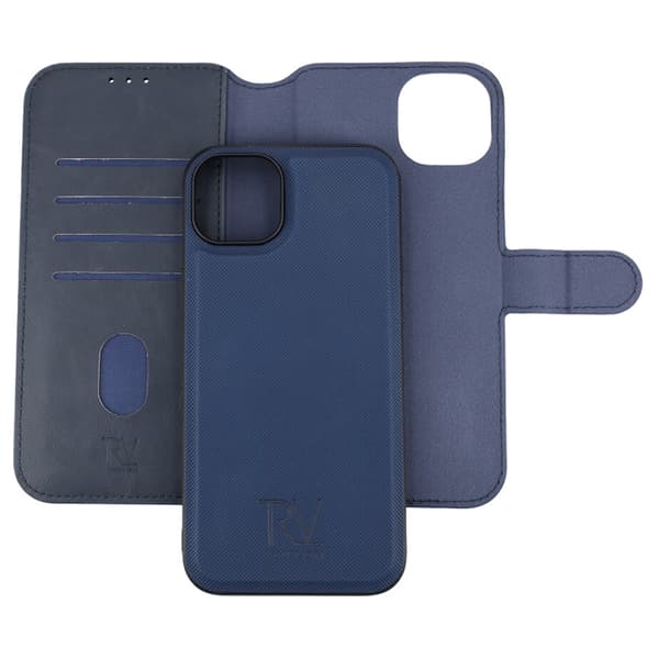iPhone 15 Plus Plånboksfodral Magnet Rvelon - Blå