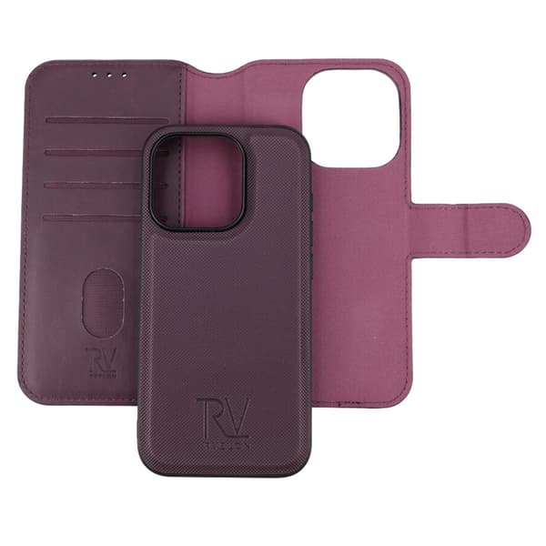 iPhone 15 Pro Plånboksfodral Magnet Rvelon - Lila