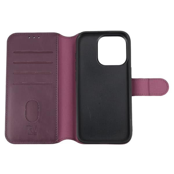 iPhone 15 Pro Plånboksfodral Magnet Rvelon - Lila