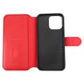 Pikkukuva 4 / 10: iPhone 15 Pro Max Plånboksfodral Extra Kortfack Rvelon - Röd