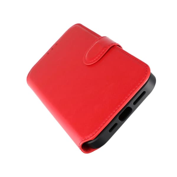 iPhone 15 Pro Max Plånboksfodral Extra Kortfack Rvelon - Röd