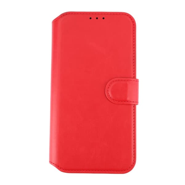 iPhone 15 Pro Max Plånboksfodral Extra Kortfack Rvelon - Röd