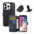 Pikkukuva 5 / 5: iPhone 15 Pro Max Plånboksfodral Läder Rvelon - Svart