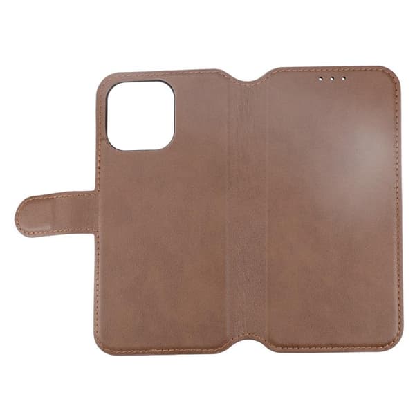 iPhone 15 Pro Max Plånboksfodral Läder Rvelon - Brun