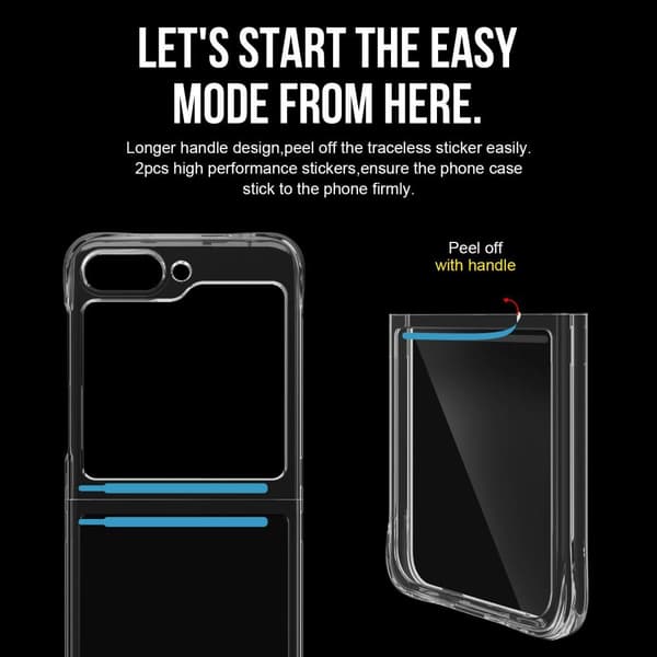 SKALO Samsung Z Flip5 TPU Clear Hybrid Cover - Gennemsigtig