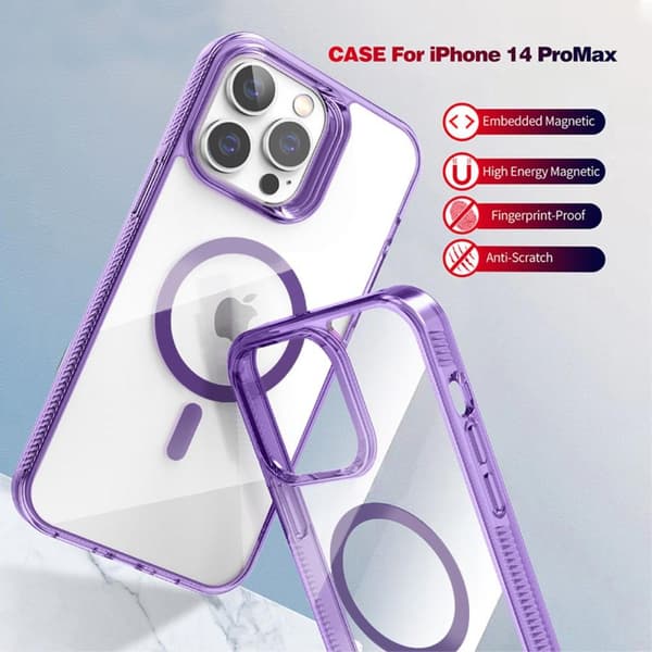 SKALO iPhone 15 Pro Väri Puskurin Magnet Suojakuori - Sininen