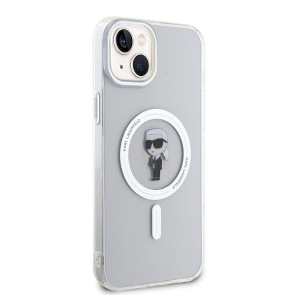 Karl Lagerfeld iPhone 15 Plus Kuori Ikonik MagSafe Läpinäkyvä