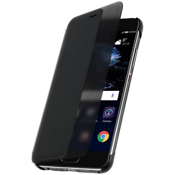 Etui Huawei P10 - AVIZAR - Skyddshölje Smart View - Svart - Hårdskal - Flik