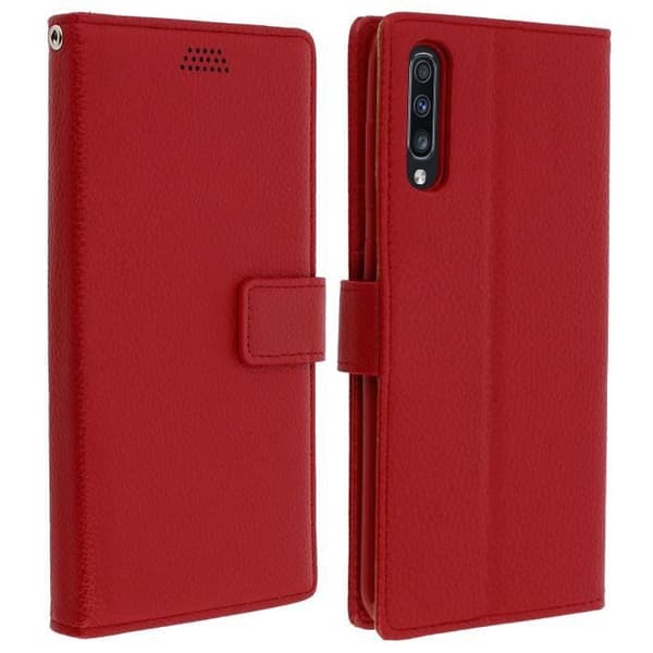 Skal till Samsung Galaxy A70 Fodral Kortplats Funktion Stöd röd