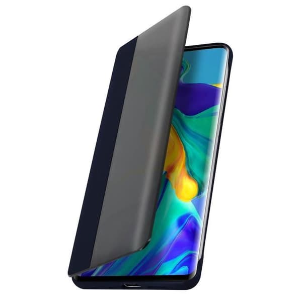 Hus - AVIZAR - Huawei P30 Pro - Hård Skal - Fodral med Stort Fönster - Mörkblå