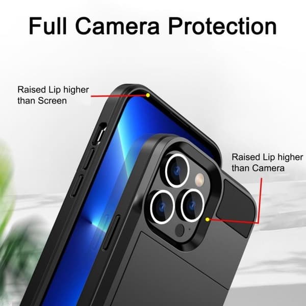 iPhone 15 Pro Max Stöttåligt Skal med Kortfack