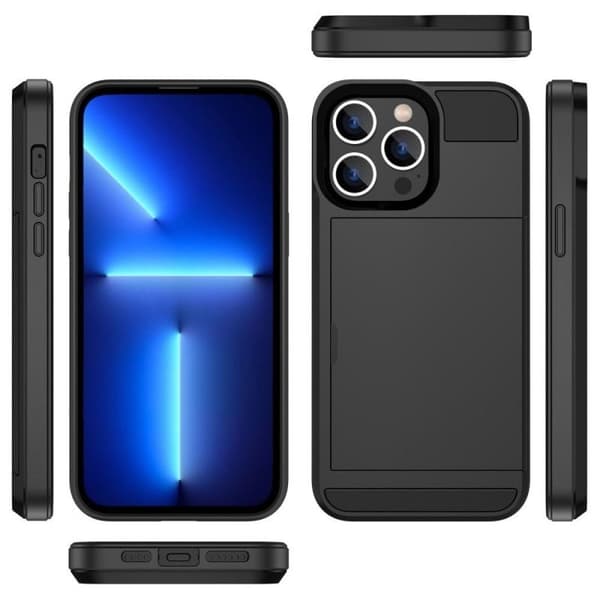 iPhone 15 Pro Max Stöttåligt Skal med Kortfack