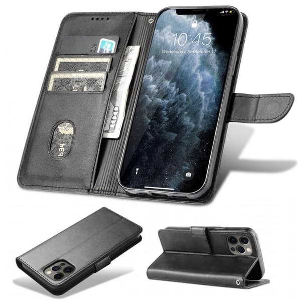 iPhone 15 Pro Max Pung Etui PU Læder 4 RUMMER
