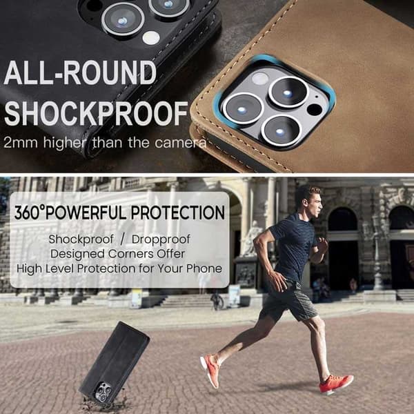 iPhone 15 Pro Max Elegant Flipfodral CaseMe 3-FACK