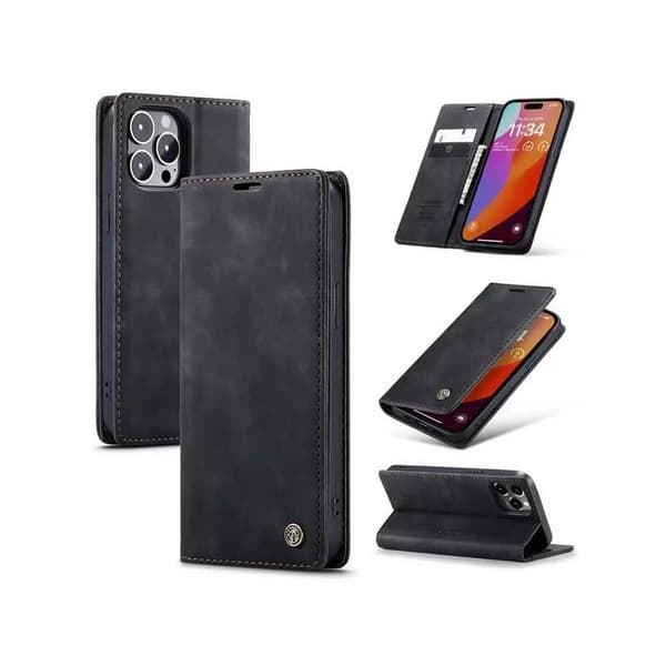 iPhone 15 Pro Max Elegant Flipfodral CaseMe 3-FACK