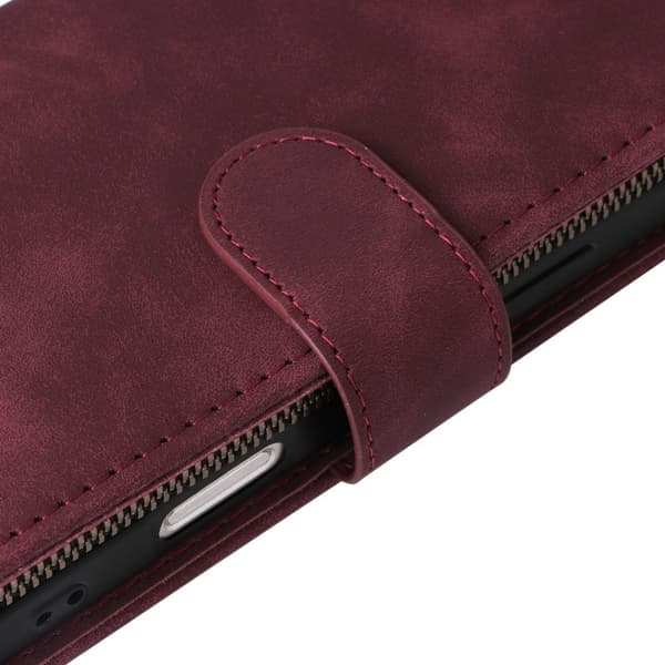 iPhone 15 Pro Max multifunktionelt pung etui Lynlås 8-rum
