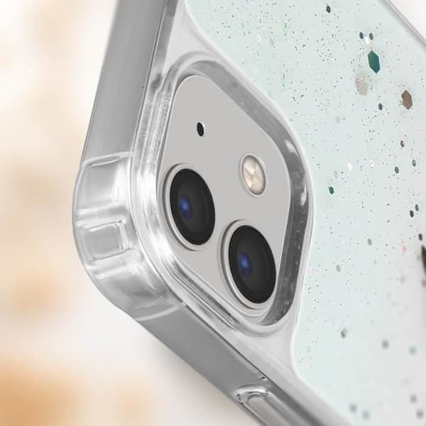 Fodral till iPhone 11 AVIZAR - Rosa gradient glitterbaksida - Avtagbar flätad nylonrem