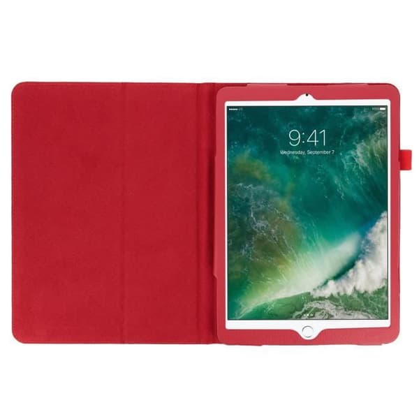 Housse Etui Clapet - AVIZAR - iPad 9.7 (2017) - Röd - Mjuk - Ställfunktion