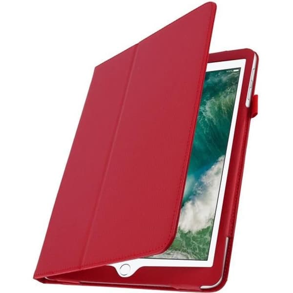 Housse Etui Clapet - AVIZAR - iPad 9.7 (2017) - Röd - Mjuk - Ställfunktion