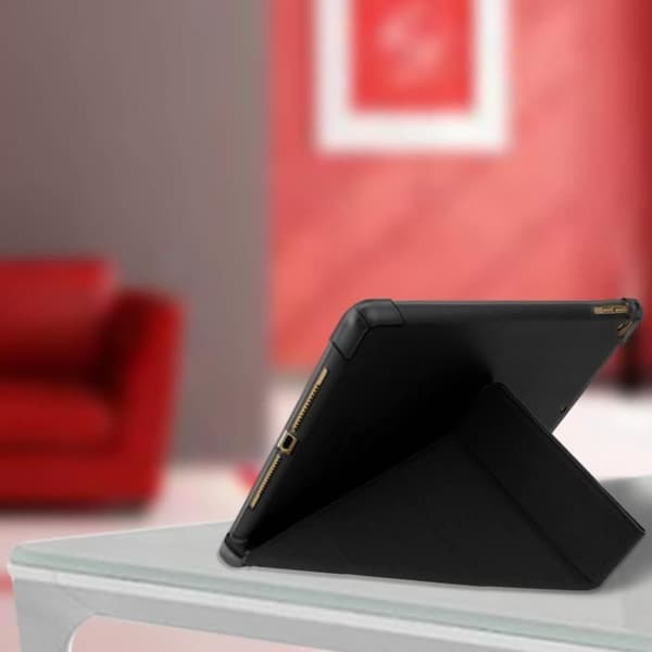 Housse iPad 9.7 - AVIZAR - Slim Stand Video Case - Silicone Gel - Svart - Kompatibel med iPad 2018