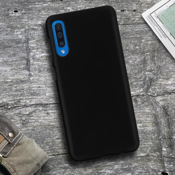 Coque - Samsung - Galaxy A50 - Stöttålig - Hård - Frostad svart