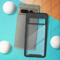 Miniatyrbild 3 av 4: Google Pixel 7 Pro-fodral Stötsäkert Transparent, styv rygg + svart silikonkontur