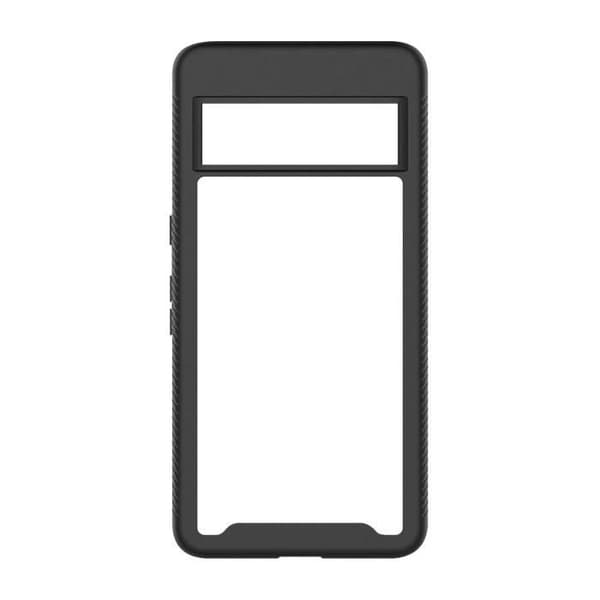 Google Pixel 7 Pro-fodral Stötsäkert Transparent, styv rygg + svart silikonkontur