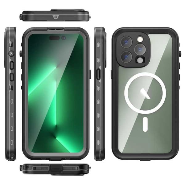 iPhone 15 Pro Heltäckande Vattentät Premium MagSafe Skal