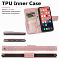 Miniatyrbillede 2 af 6: iPhone 14 Pro Pung etui PU-Læder 4-RUMMET Motiv Sommerfugl