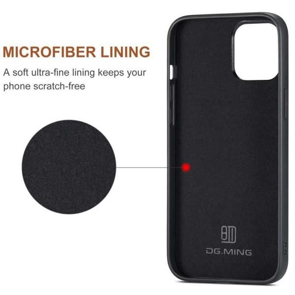 8-FACK iPhone 15 Pro Stöttåligt Skal med Magnetisk Korthållare DG.MING Detach