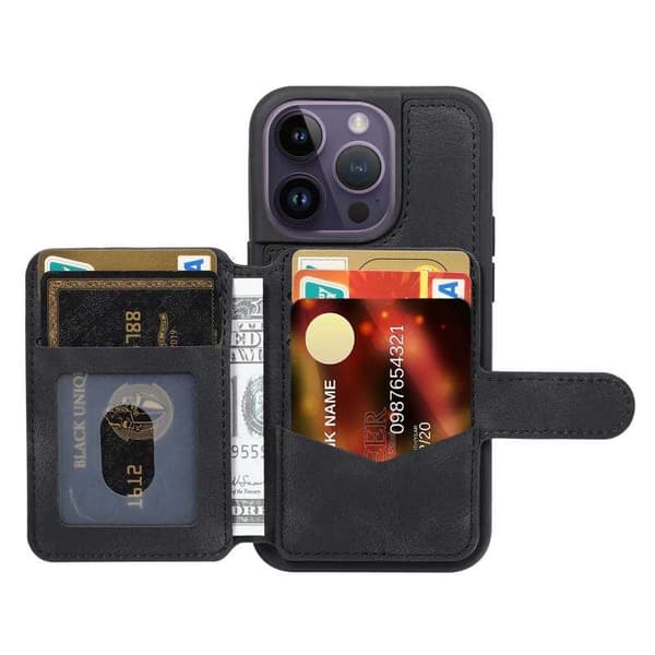 iPhone 15 Pro Stöttåligt Premium Skal RFID 7-FACK Solid V6 Nordcell™